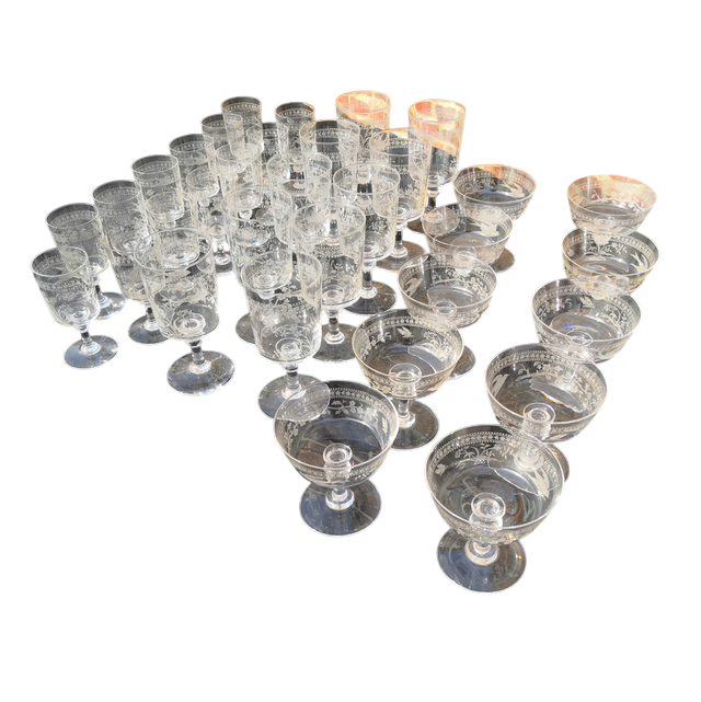 Ensemble de verres en cristal baccarat