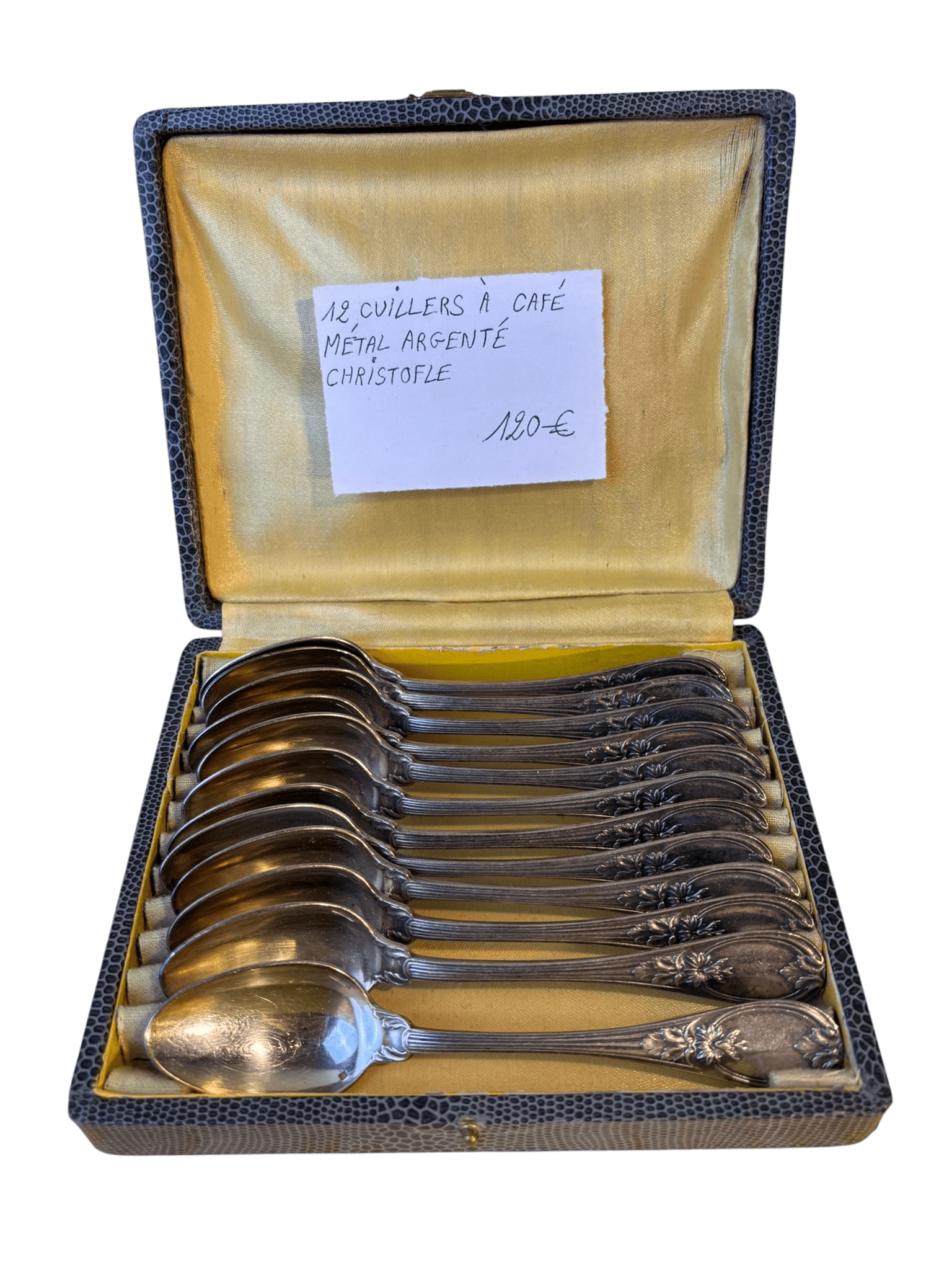 12 cuillères à café métal argenté Christofle