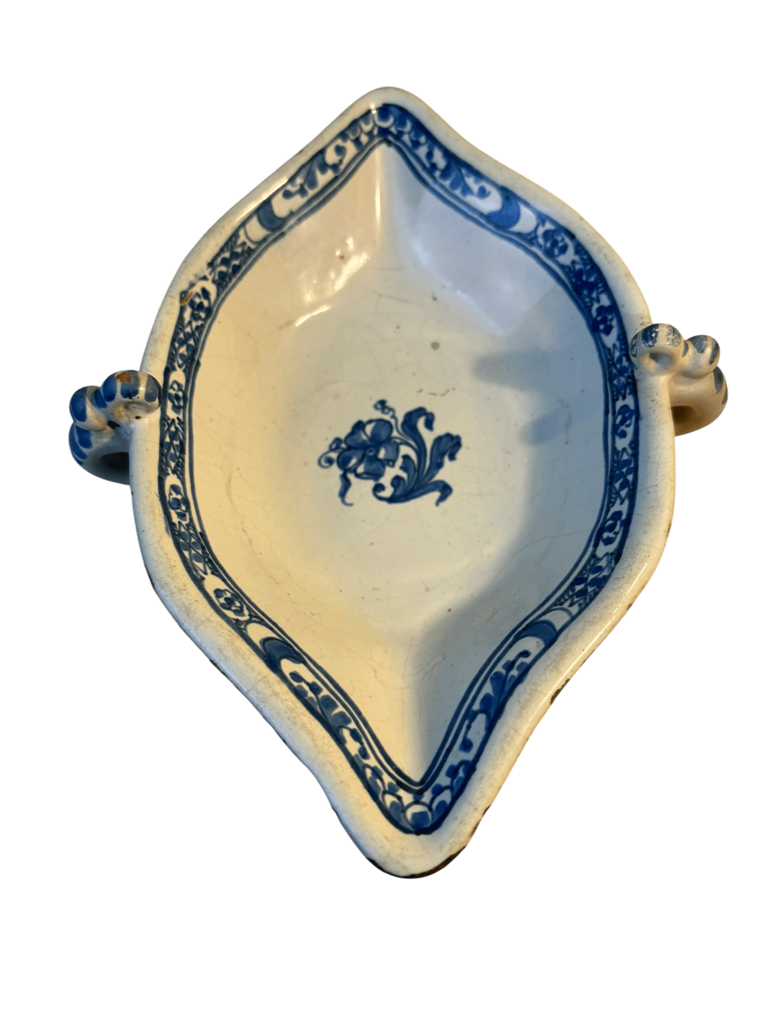 Saucière navette en faïence