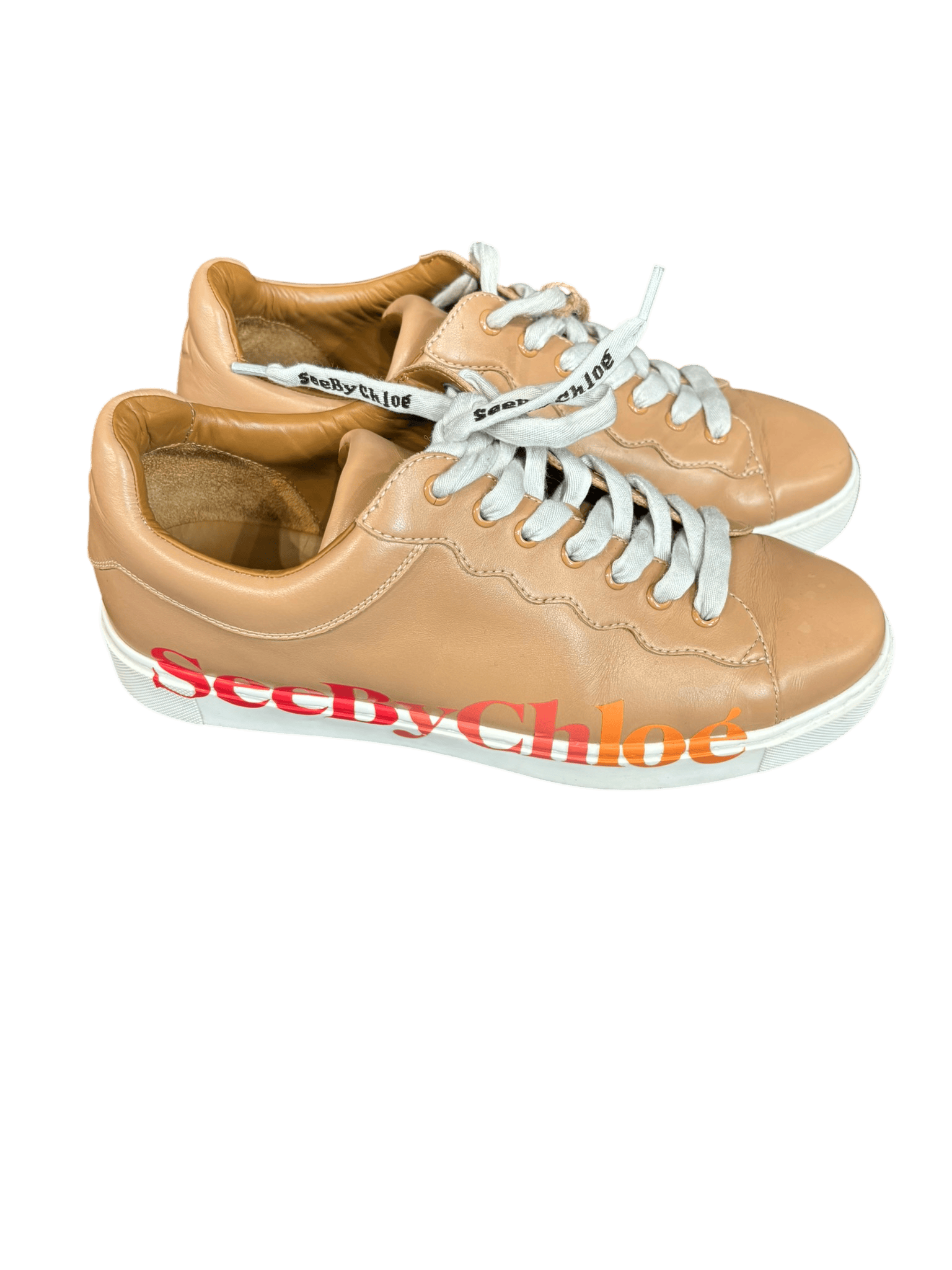 Sneakers SeeByChloé en cuir beige