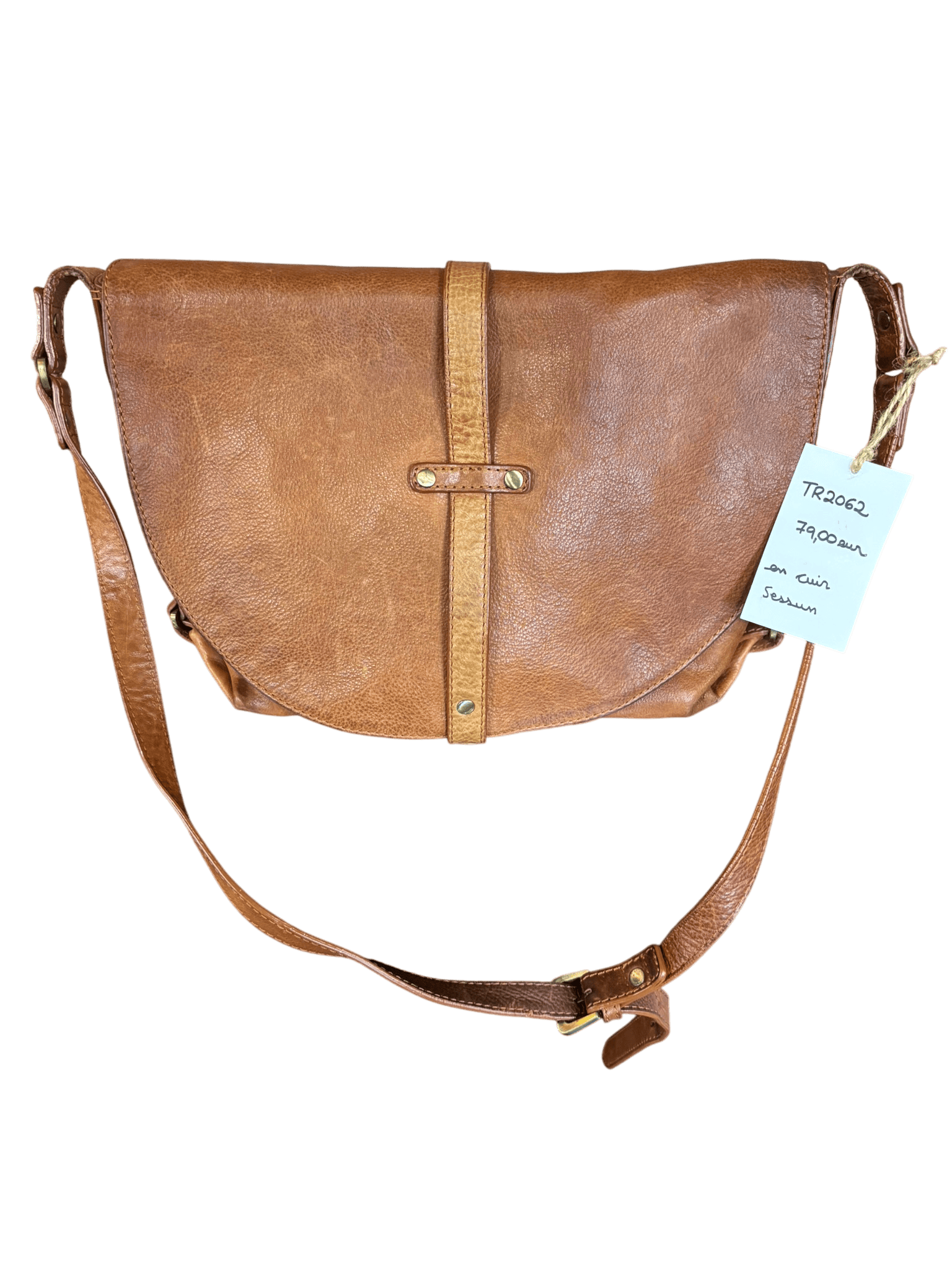 Sac en cuir marron Sessun