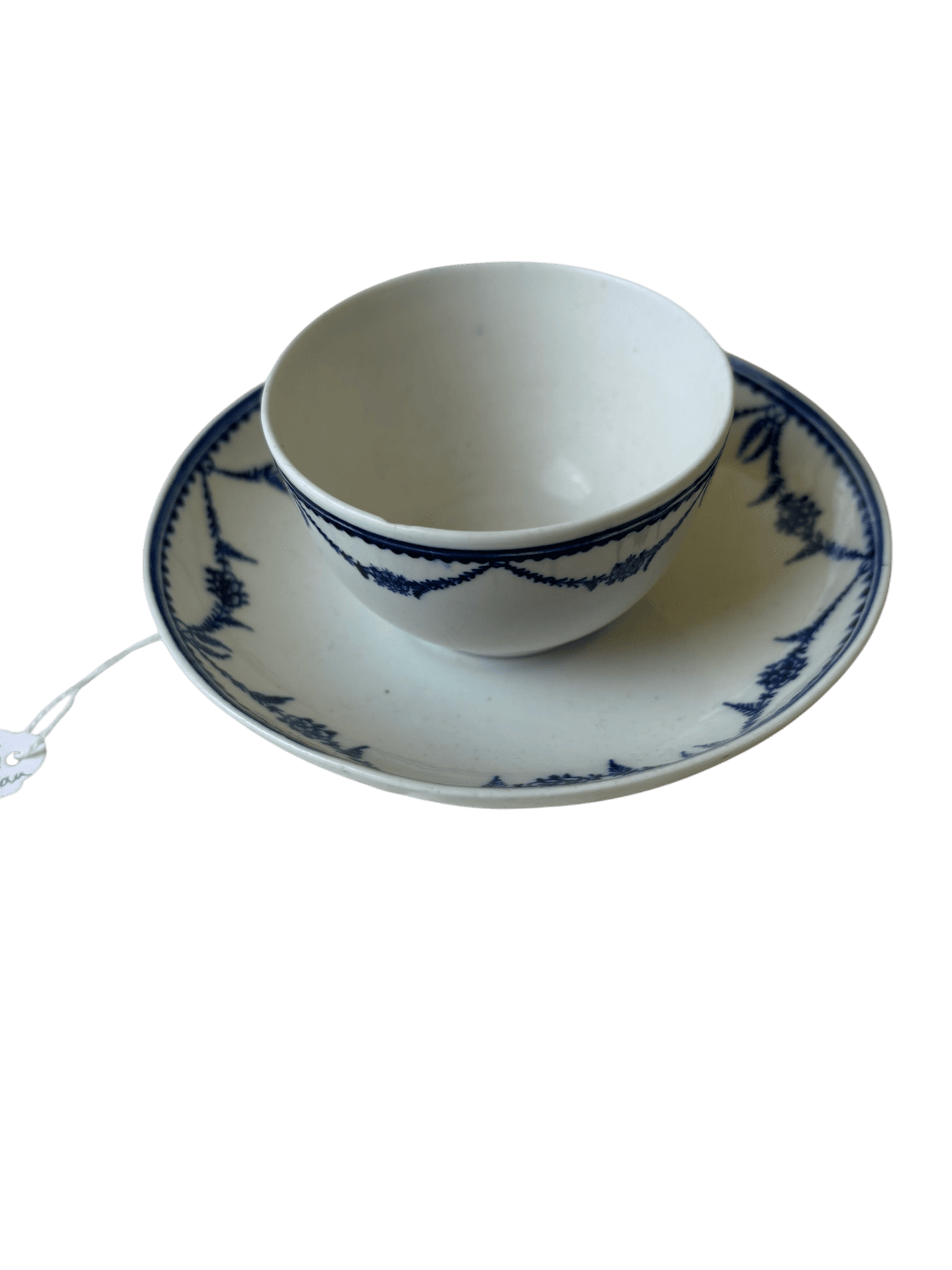 Ensemble tasse et sous tasse Tournai à l'anneau