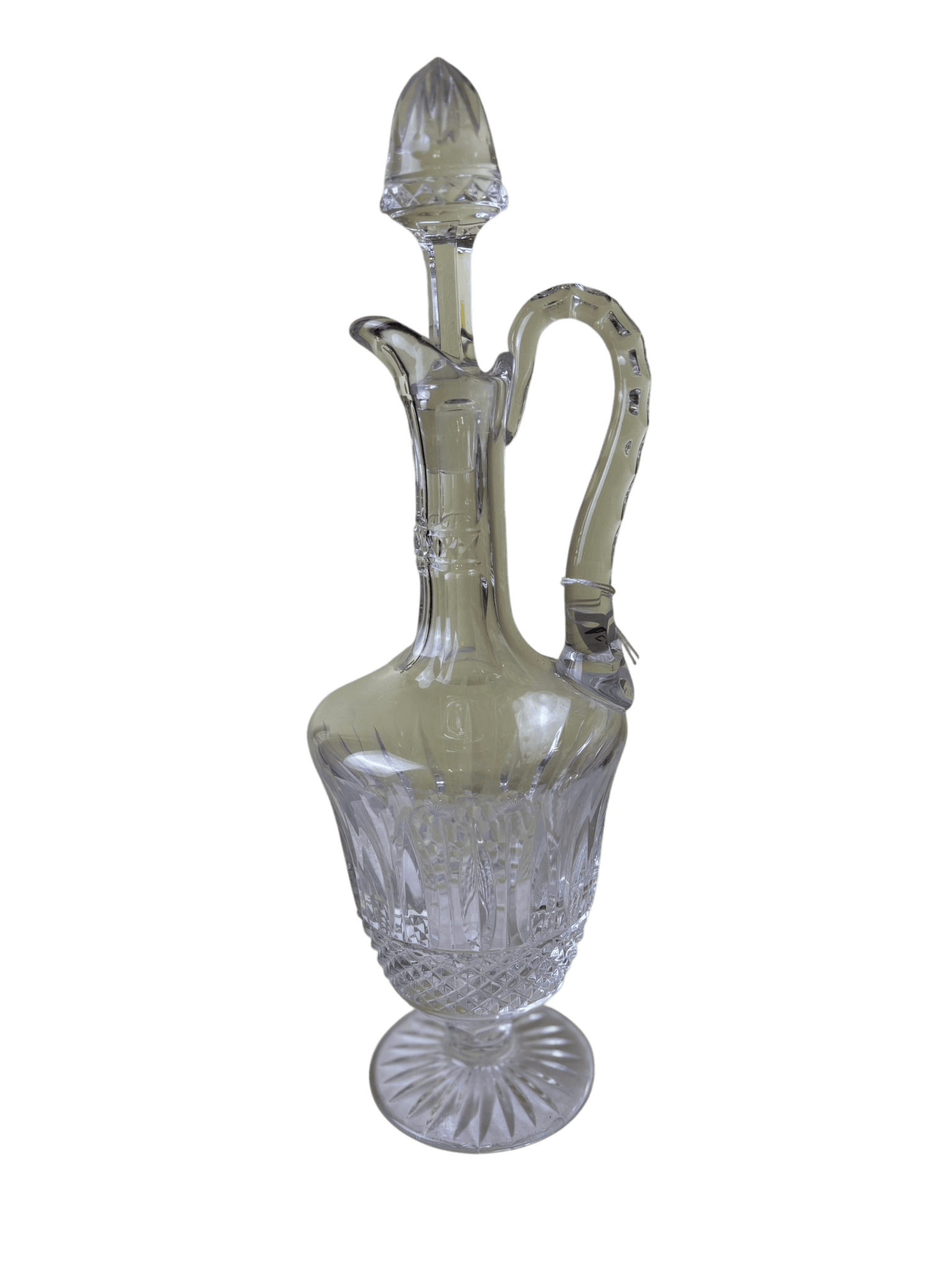 Aiguière à vin en cristal taillé