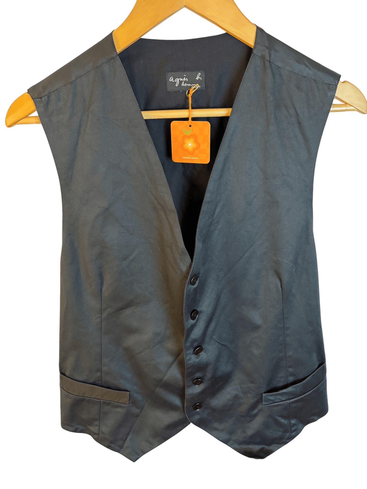 Gilet de costume noir Agnès b.