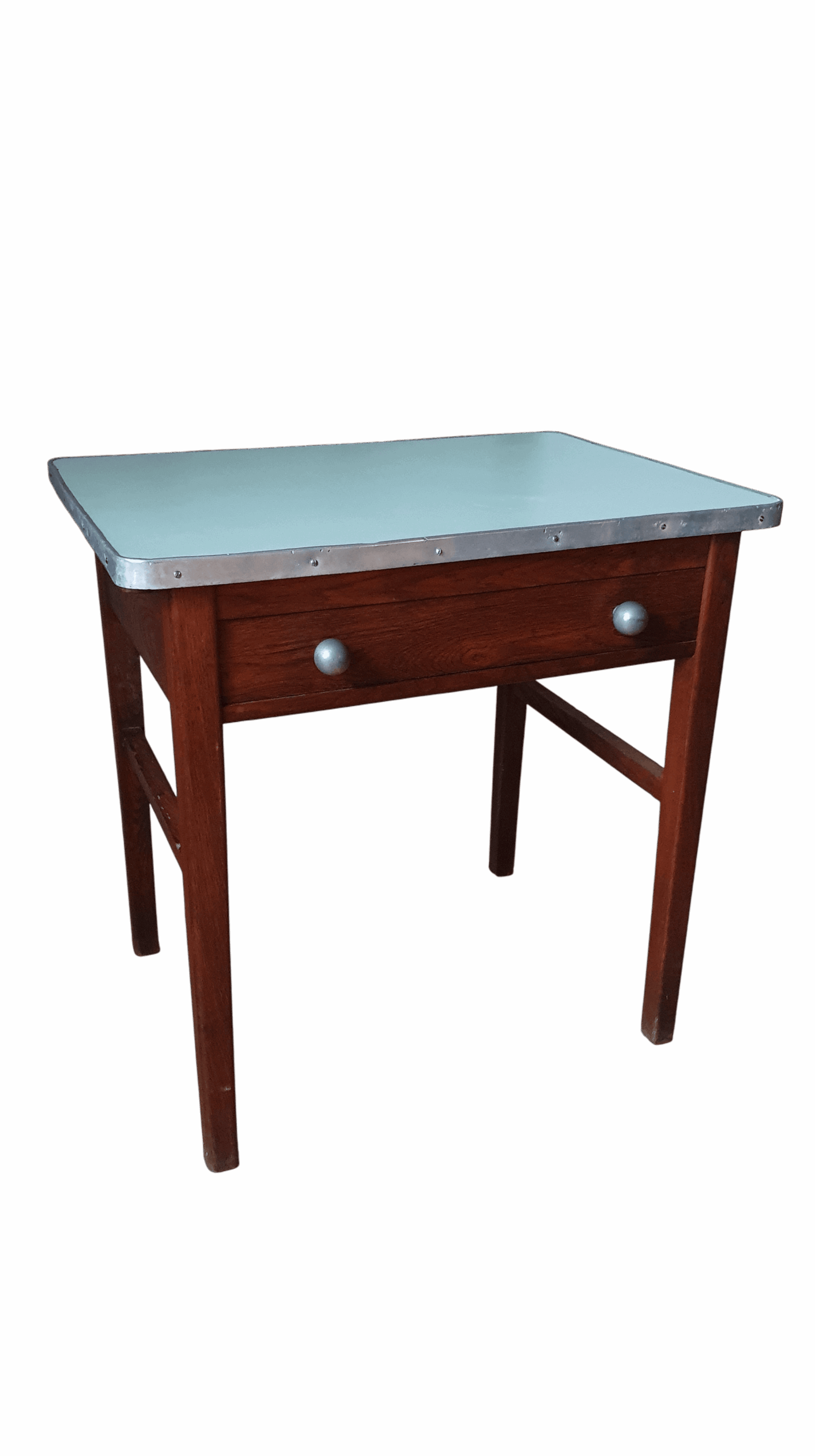 Table vintage en bois avec tiroir