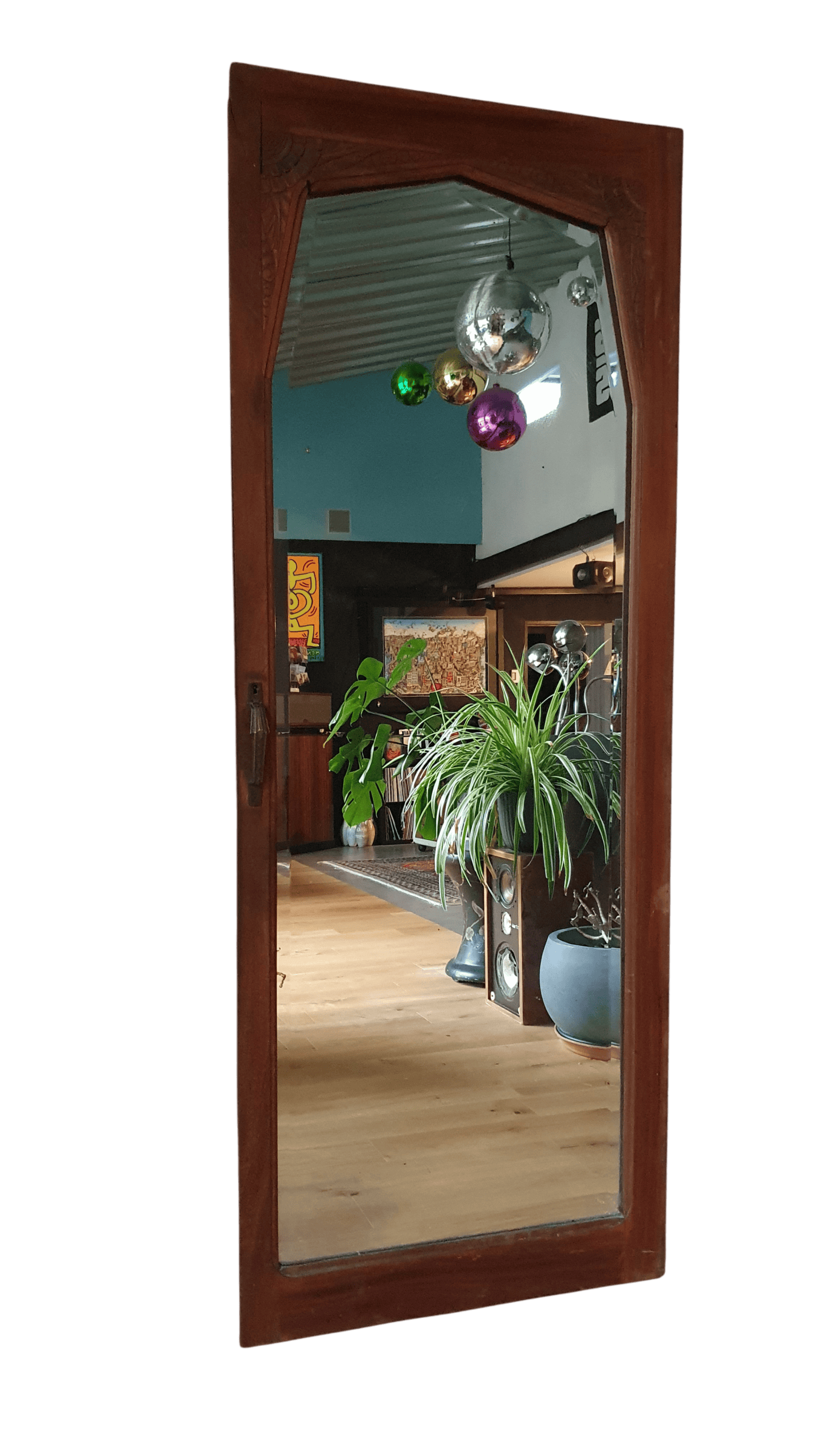 Miroir vintage en bois sculpté