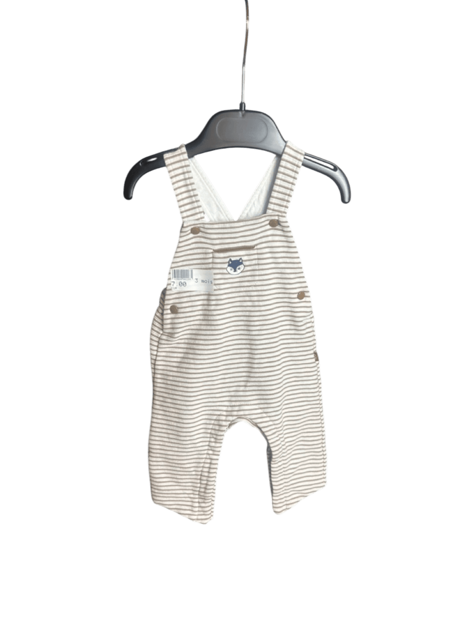 Salopette rayée 3 mois