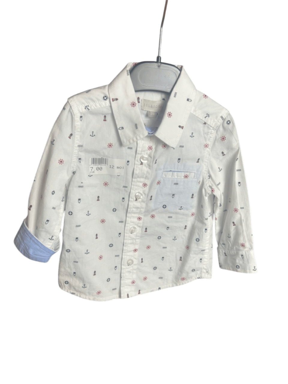 Chemise enfant à motifs marins 12 mois