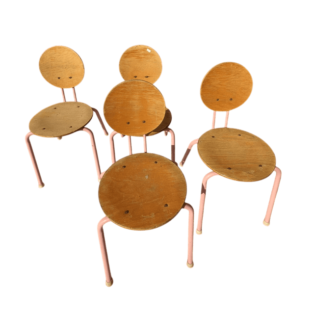 chaise enfant bois et métal