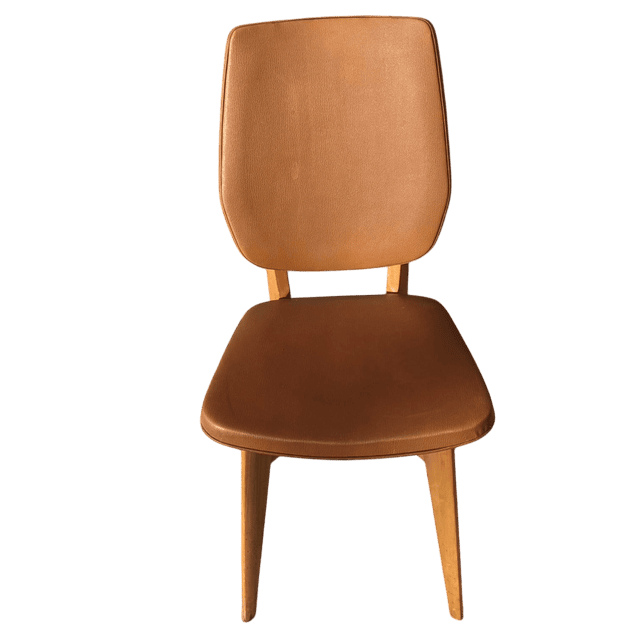 Chaise vintage en similicuir