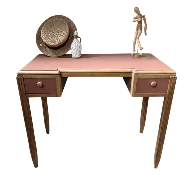 Coiffeuse vintage en bois