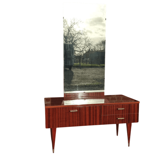 Coiffeuse vernie avec miroir