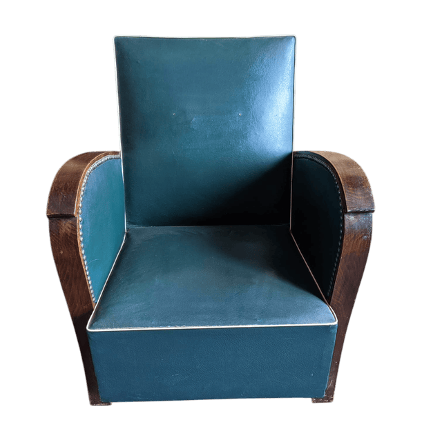 Fauteuil vintage en similicuir