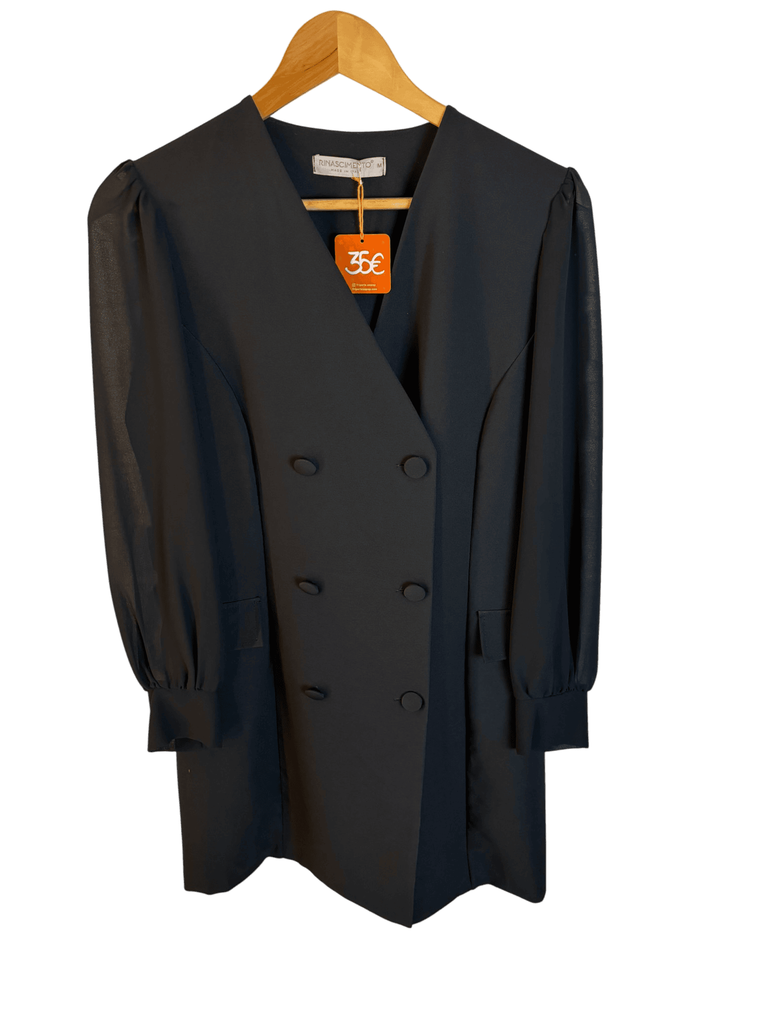 Robe style veste noire taille M