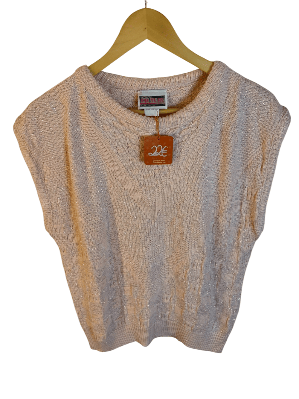 Pull sans manches rose pâle