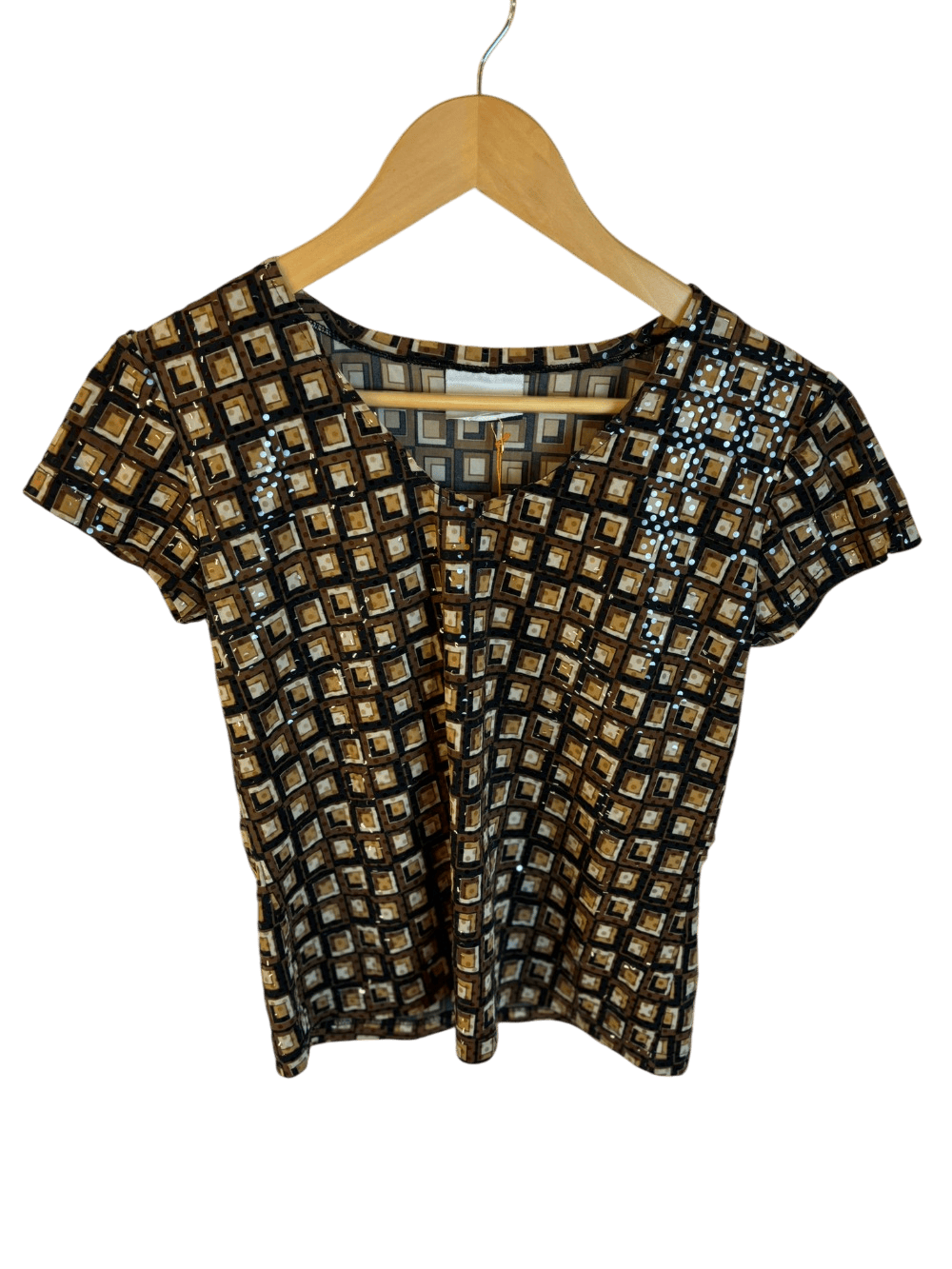 Haut à motifs géométriques