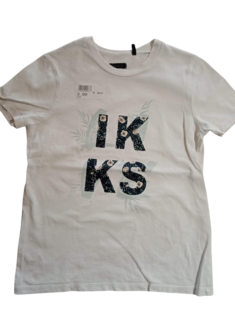 T-shirt IKKS blanc 4 ans